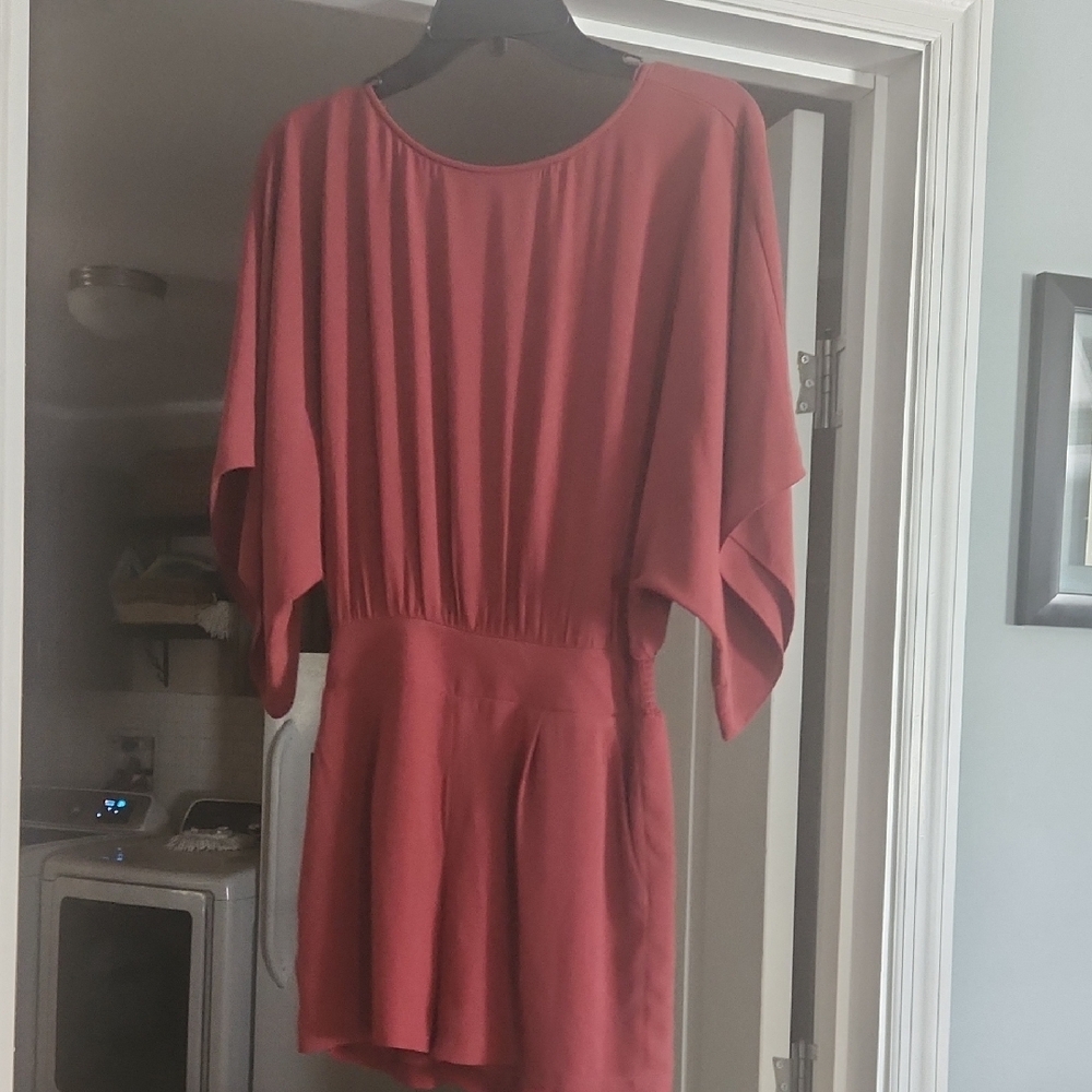 White House Black Market Red Jumpsuit